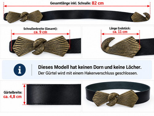 Damen ledergürtel 80 - ✨,