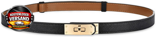 Damen skinny ledergürtel mit - damen,