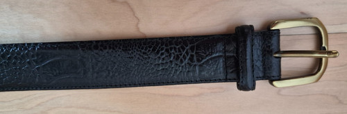 Schwarzer ledergürtel herren - schwarzer,