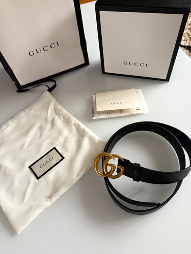 Gucci ledergürtel schwarz - gucci,